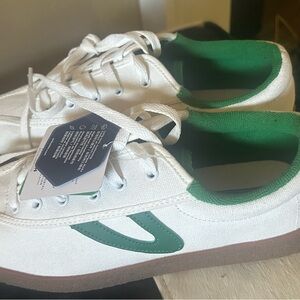 Tretorn Canvas Sneakers with Green Detail